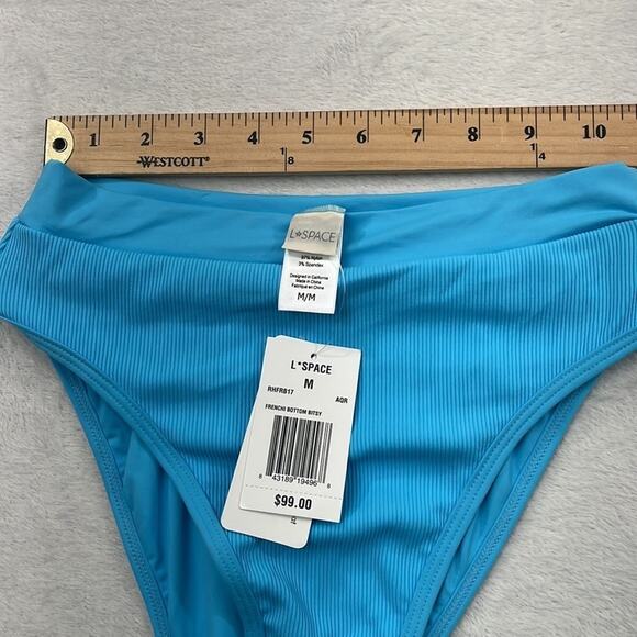 NEW L*Space‎ Medium Blue Womens Bathing Suit Bikini Bottom - Picture 2 of 11